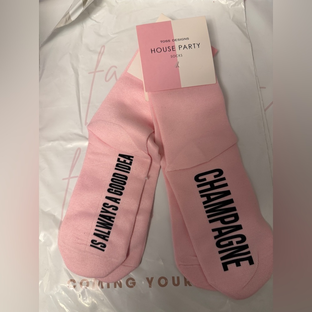 Pink Champagne Party Socks
